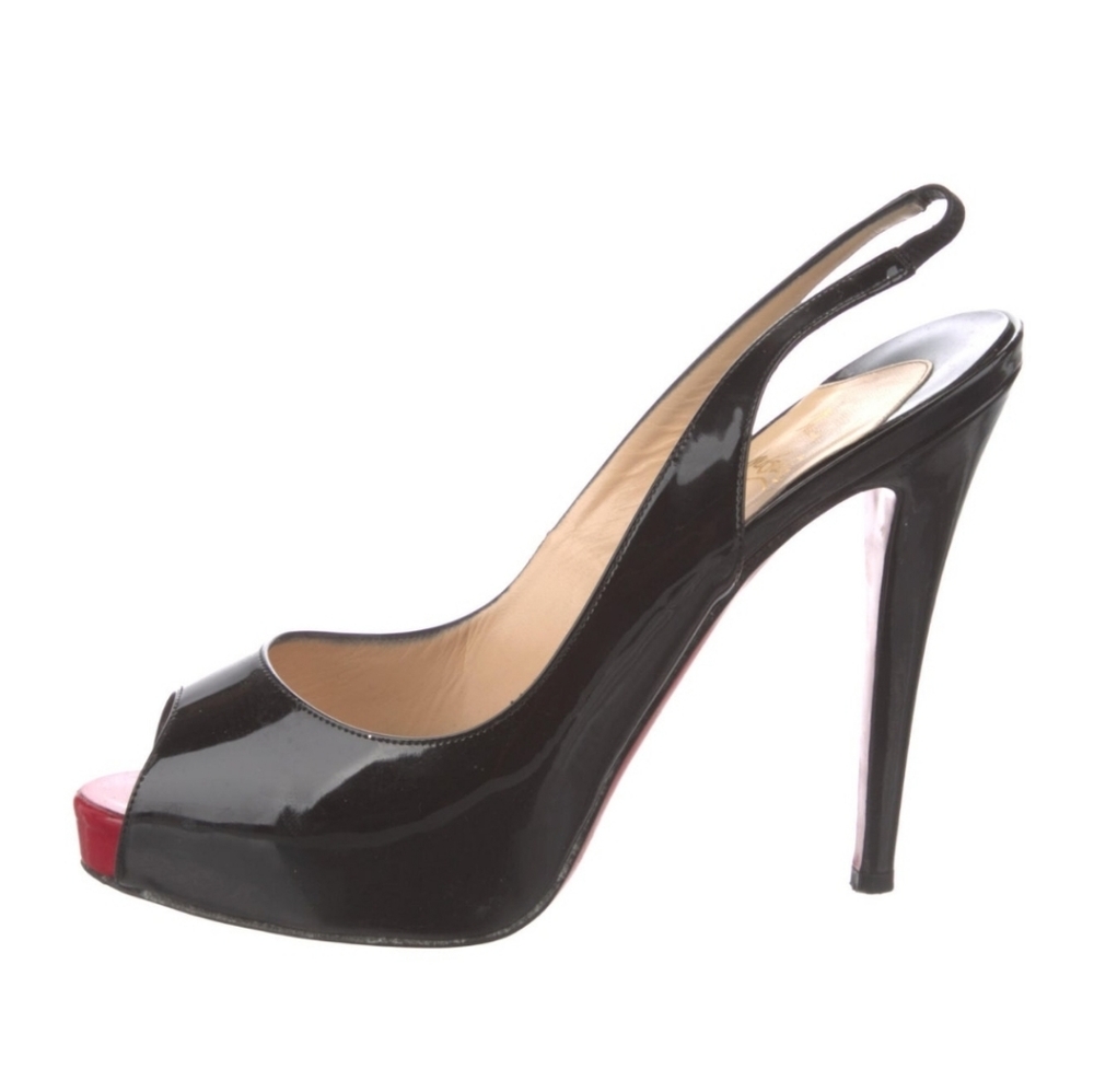 Christian Louboutin Patent Leather Slingbacks